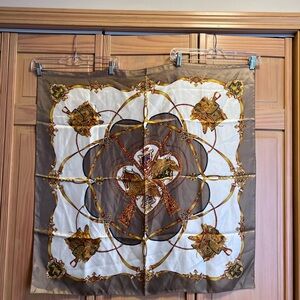 Elegant Silk Scarf with Intricate Design